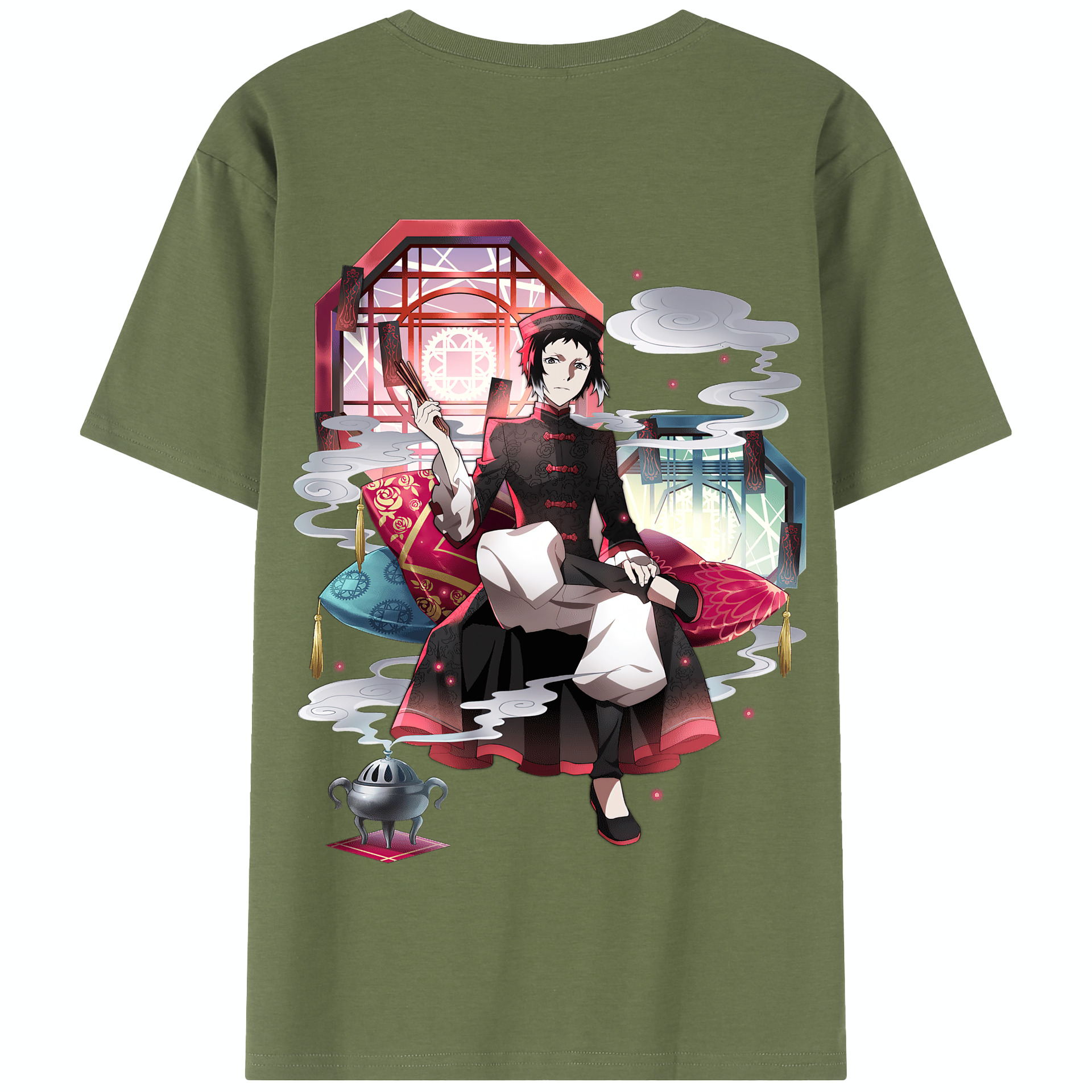 （画像用） 文豪ストレイドッグス Bungo Stray Dogs 綿100％半袖Tシャツ（背面プリント）